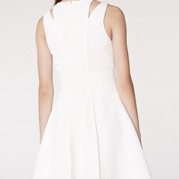 NWT Women Armani Exchange White Textured Fit and Flare Dress Size 4 N5A120YK100 - Picture 2 of 9